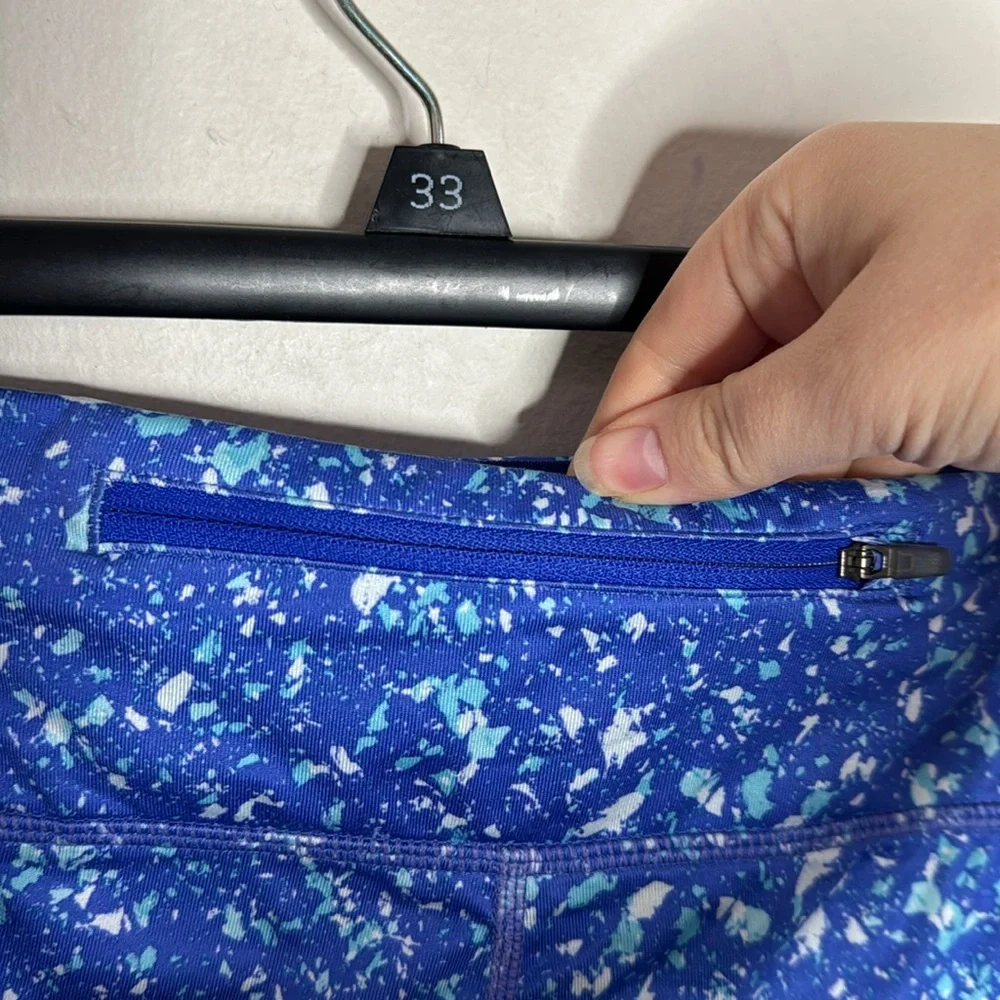 Nike Dri-Fit electric blue speckled athletic running tights leggings size S